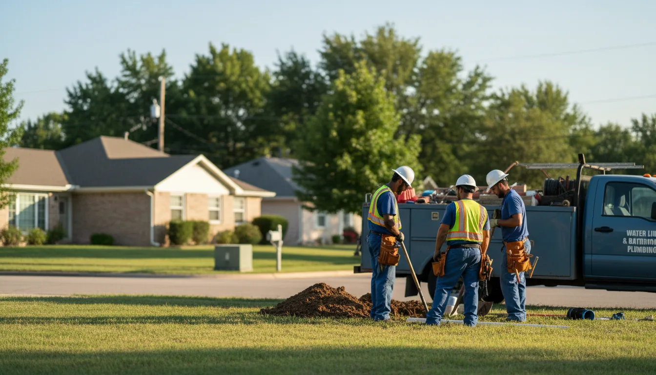 Residential water line and bathroom plumbing service in North Ferrisburgh, VT
